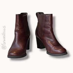 Timberland Heeled Brown Leather Boots – Women’s 6.5